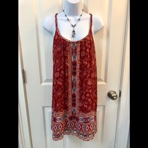 Hollister Mini Dress Floral Maroon Small NWT